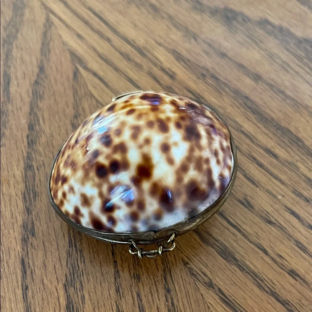 Polished Speckled Shell Trinket Box